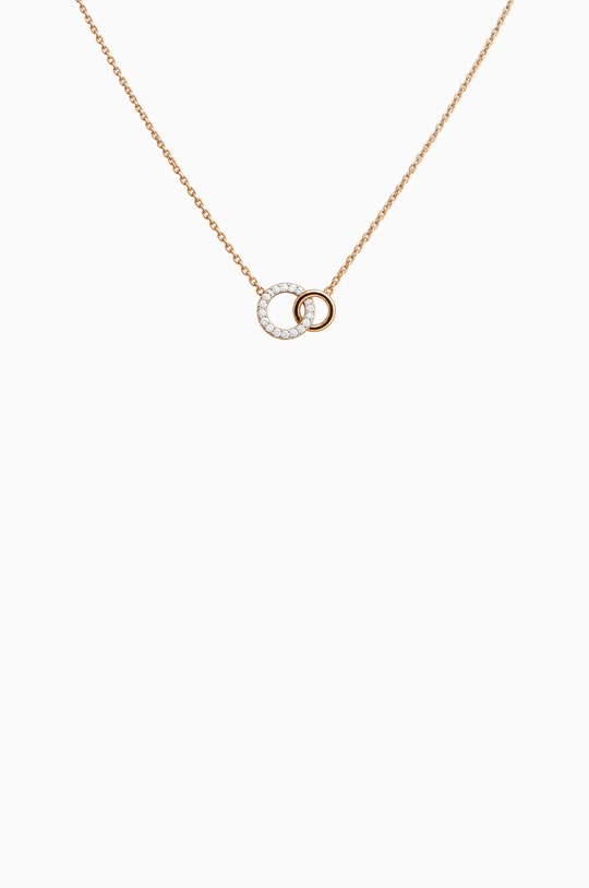 Colar união em ouro rosa e diamantes
