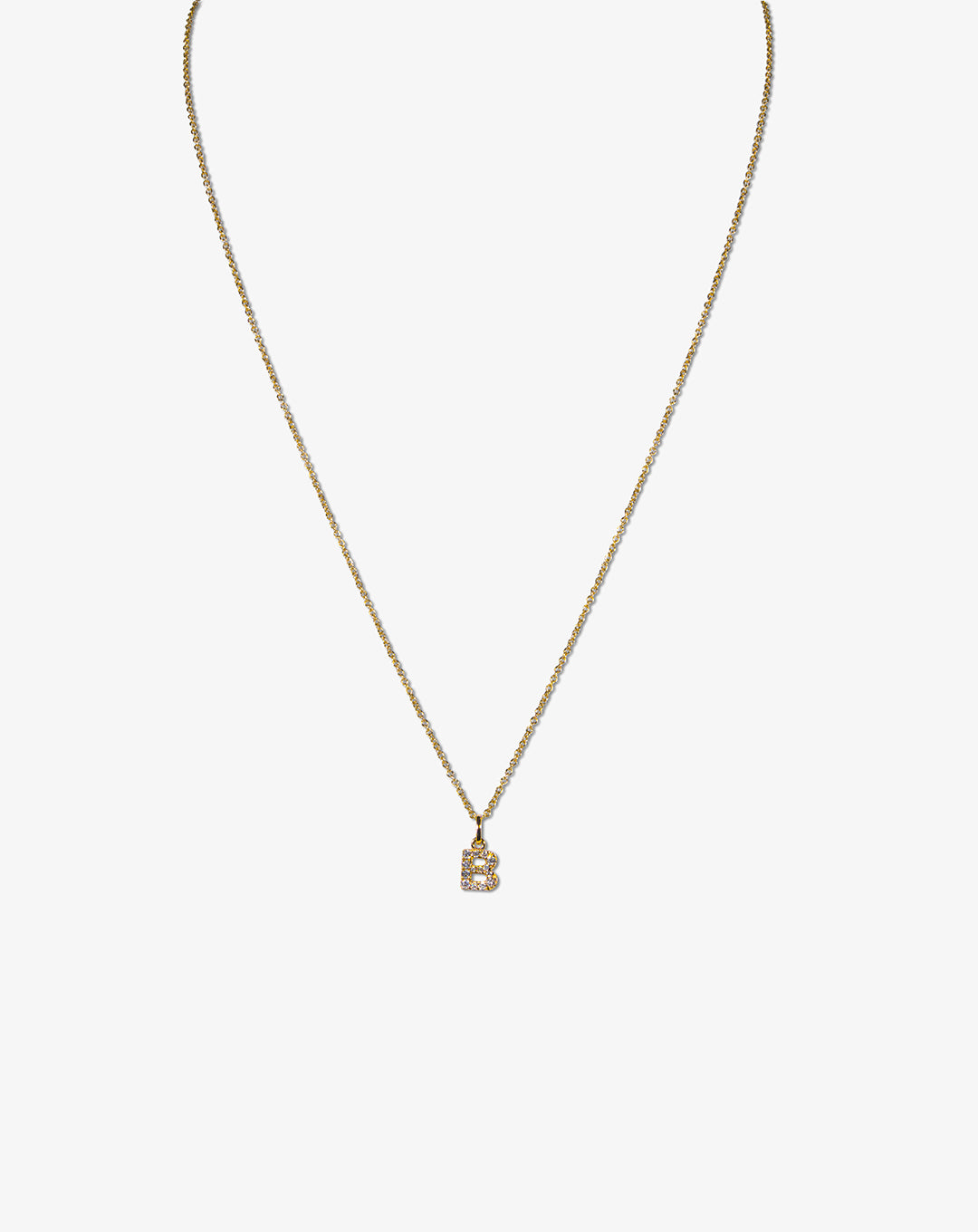 Colar letra em ouro e diamantes