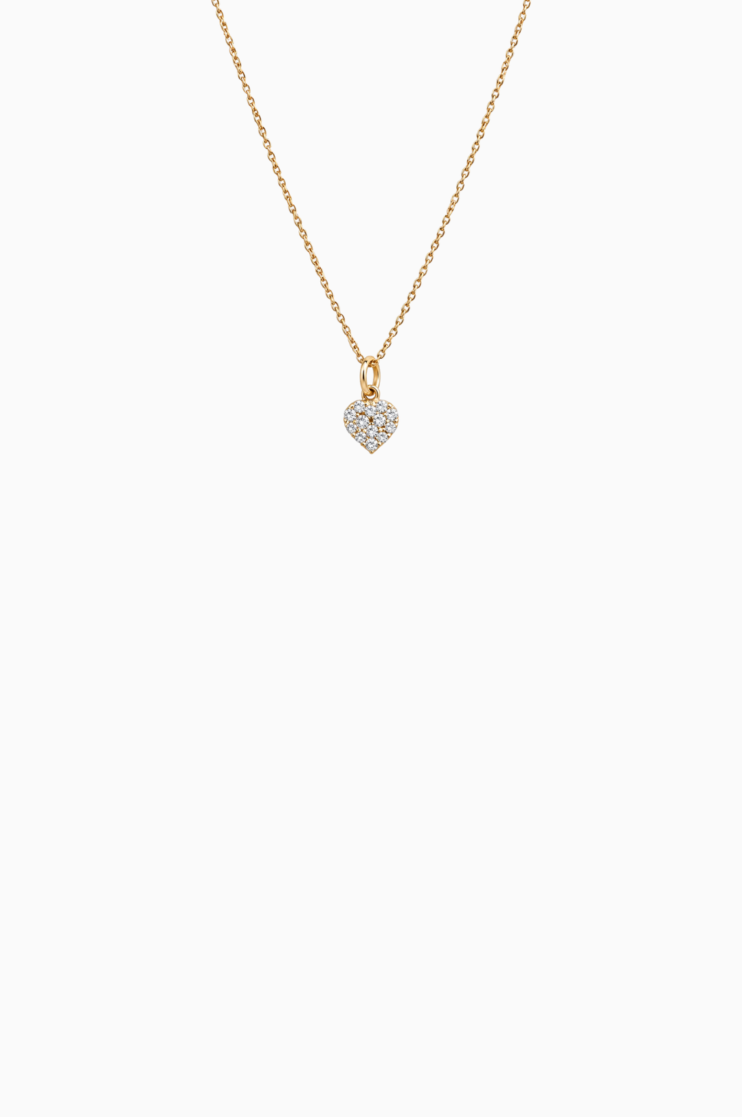 Gold Heart Necklaces with Diamonds
