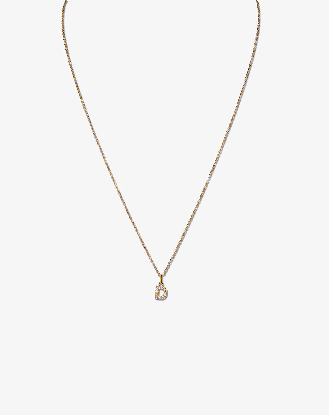 Colar letra em ouro e diamantes
