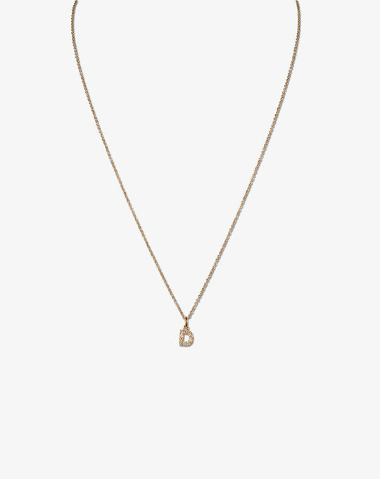 Colar letra em ouro e diamantes