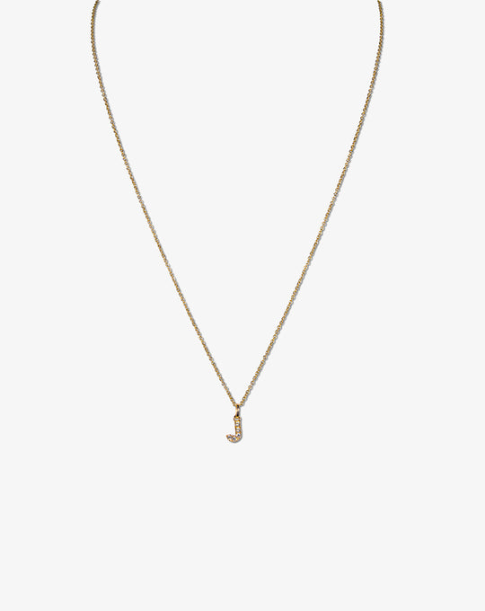 Colar letra em ouro e diamantes