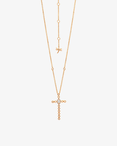 Pink Gold with Diamonds Necklace