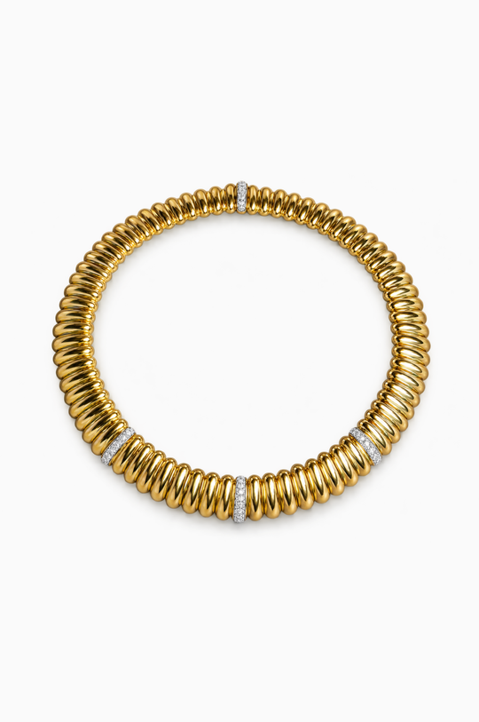 Yellow Gold Necklace with Diamonds