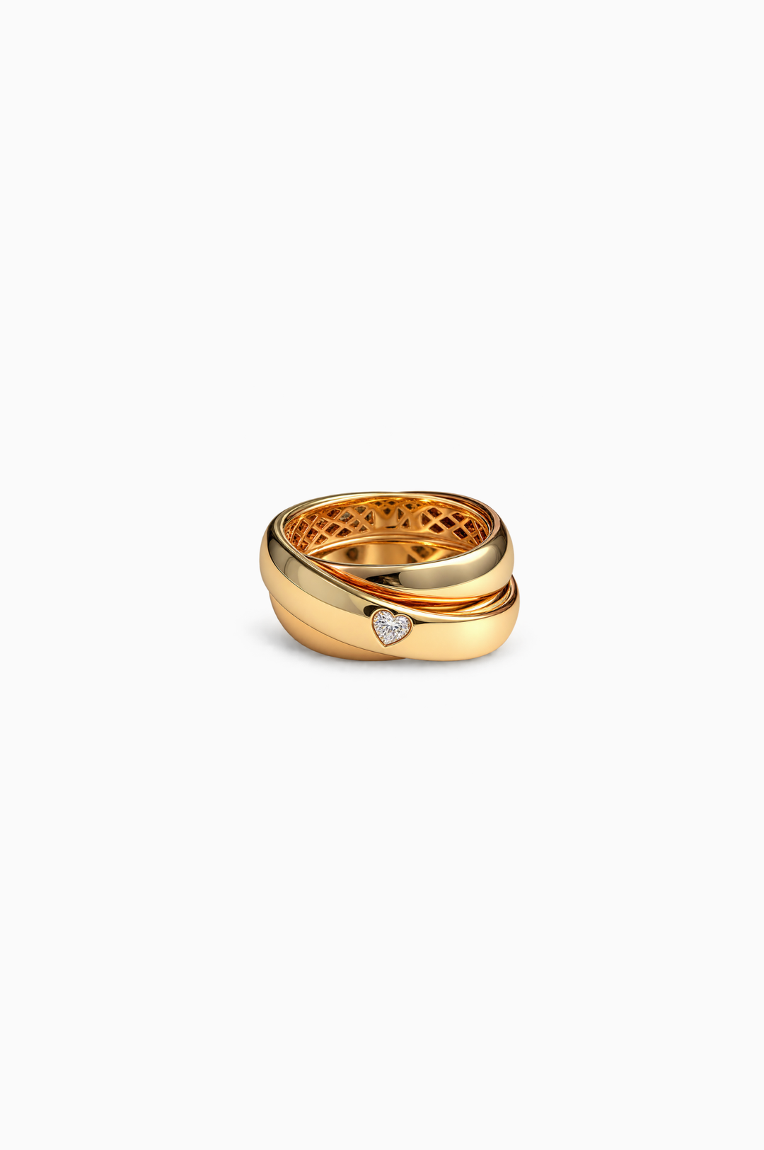 Pink Gold Ring With Diamond