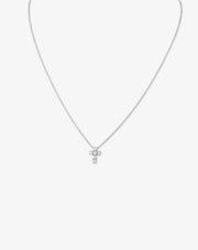 Necklace with Diamonds and Small Cross