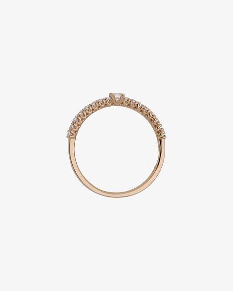 Pink Gold and Diamond Ring