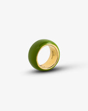 Green Enamel Large Ring