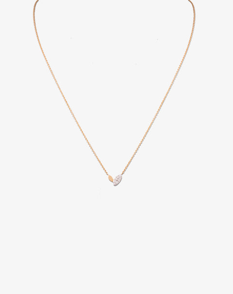 Tiny Heart Necklace with Diamonds