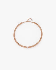 Chain Gold Necklace Heart Diamond