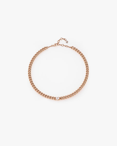 Chain Gold Necklace Heart Diamond