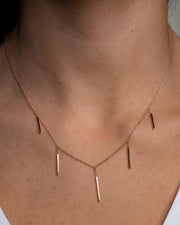 Yellow Gold Necklace with Drops