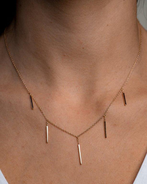 Yellow Gold Necklace with Drops