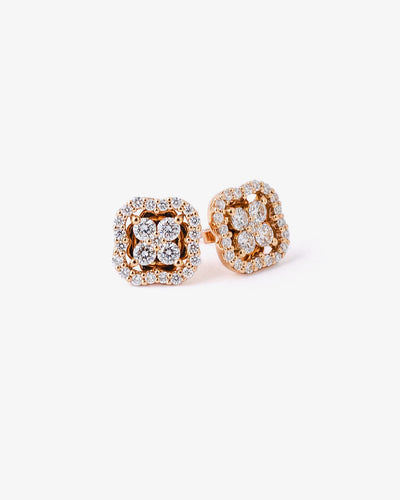 Rose Gold and Diamond Earrings VII