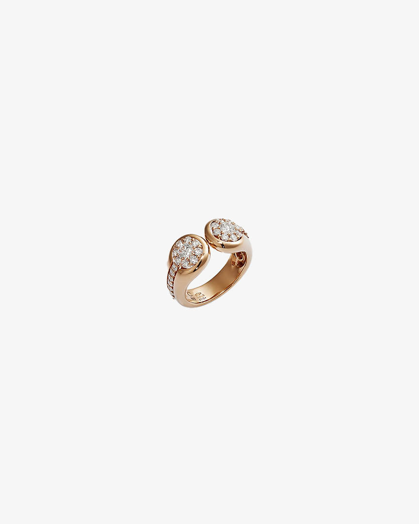 Pink Gold Ring with Diamonds