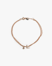Gold and Diamond Bracelet with Letter