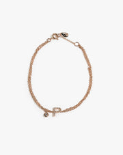Gold and Diamond Bracelet with Letter