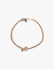 Gold and Diamond Bracelet with Letter