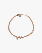Gold and Diamond Bracelet with Letter