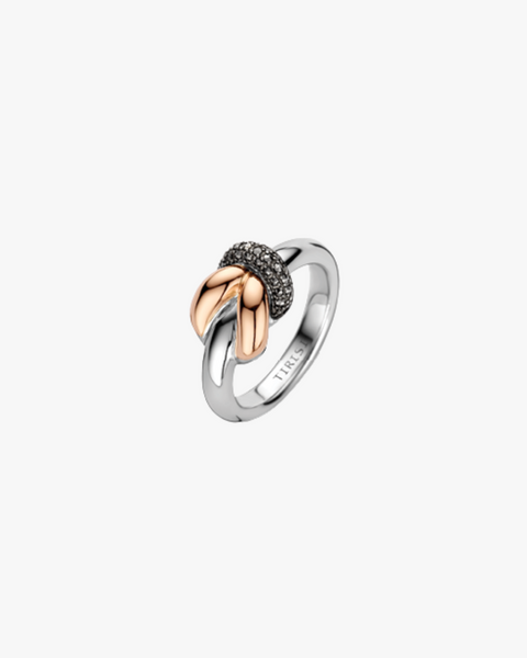 Knot Ring with Marcasite