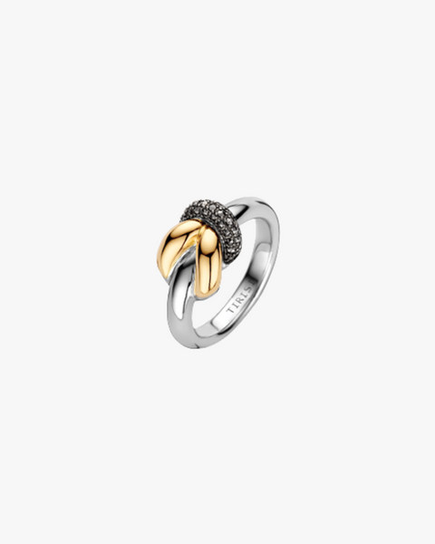Knot Ring with Marcasite