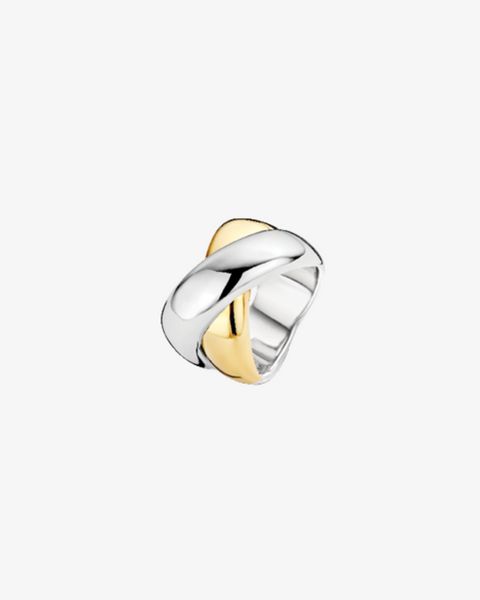 Twisted Ring in Silver and Gold