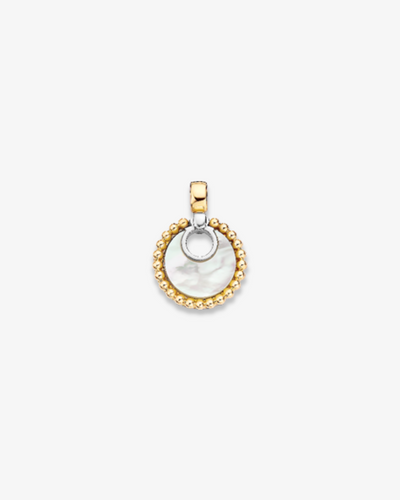 Nacre Stone Pendant in Gold and Silver