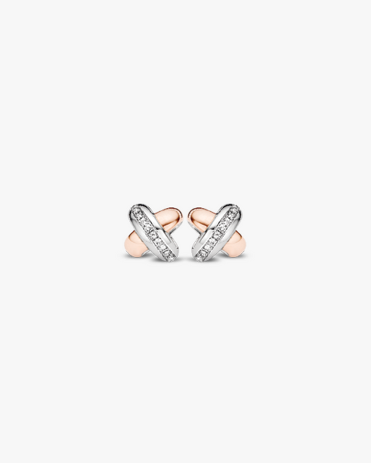 Cross Earrings with Diamonds