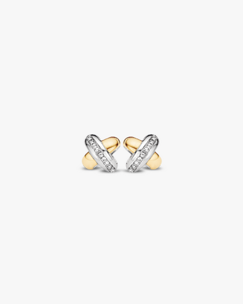 Cross Earrings with Diamonds