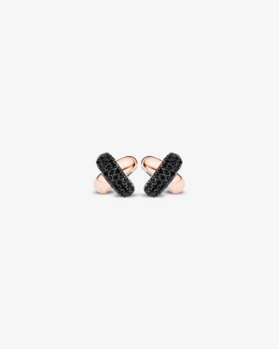 Cross Earrings with Marcasite