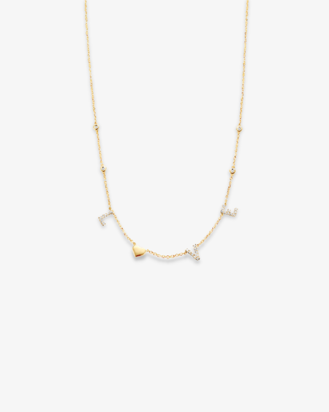 LOVE Necklace in Gold with Diamonds