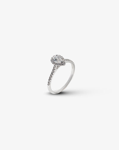 Drop Diamond Gold Ring
