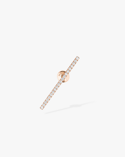 Gatsby Single Bar Earrings - Rose Gold