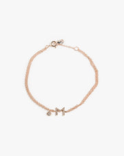 Gold and Diamond Bracelet with Letter